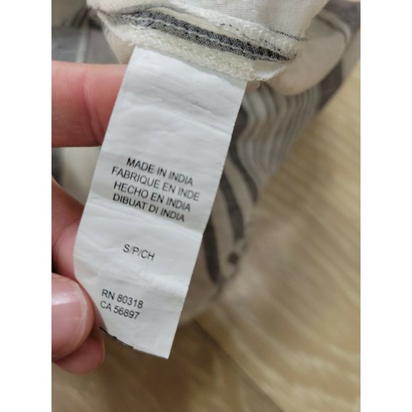 Lucky Brand Button Tunic Top Women's SMALL Striped 100% Cotton Lightweight - Picture 7 of 10